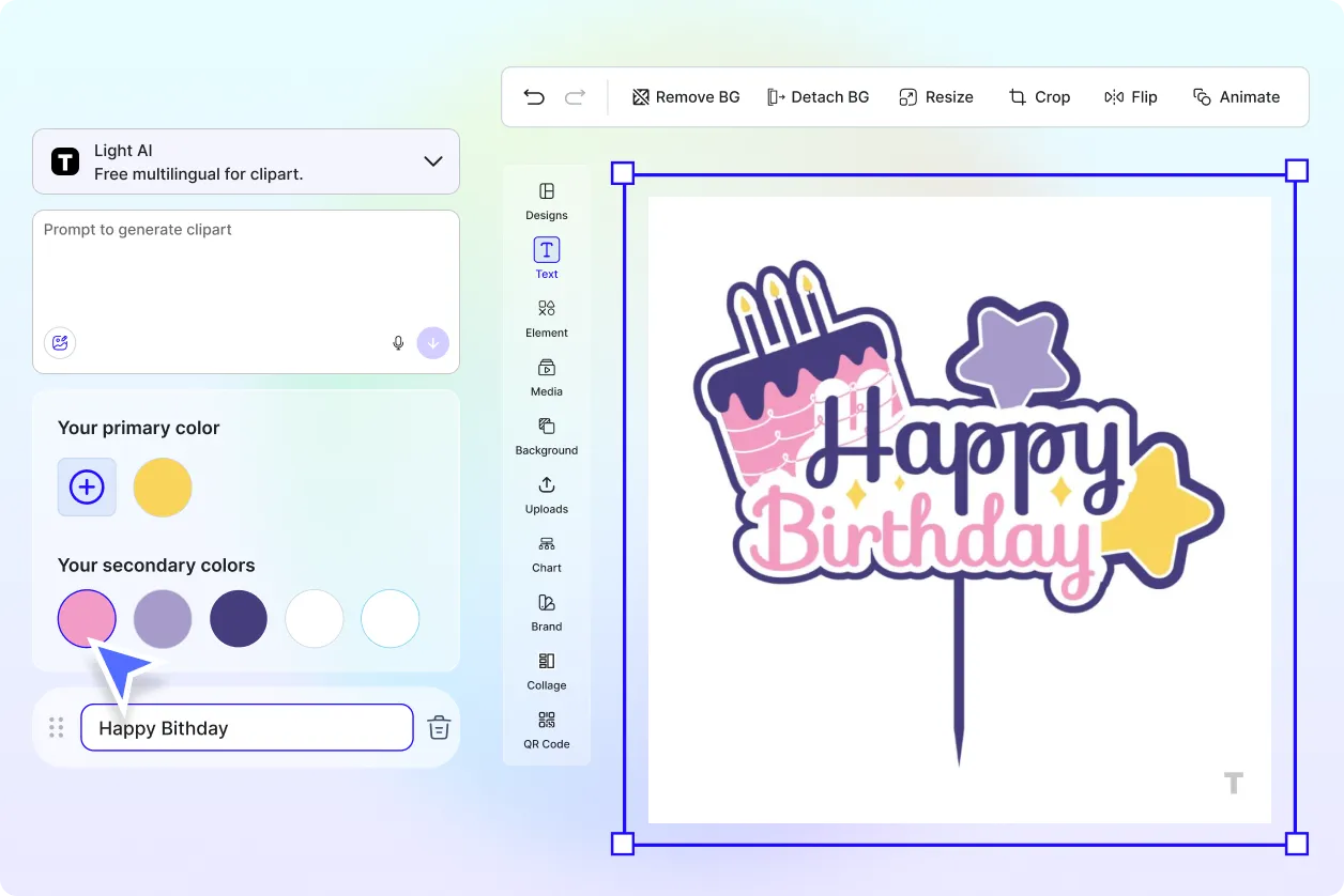 Free AI Cake Topper Generator, Create Cake Topper Designs Online